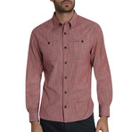 Stretch Chambray Ls Shirt // Red (S)