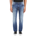 Matt Mid Brushed Jeans // Medium Blue (28WX32L)