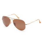 Unisex RB3689-90644762 Polarized Sunglasses // Gold + Brown