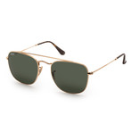 Men's RB3557-001-54 Sunglasses // Gold + Green