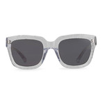 Men's PL51C7 Sunglasses // Carved Clear + Gray