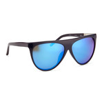 Women's PL17C8 Sunglasses // Navy + Blue Mirror
