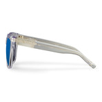 Women's PL110C3 Sunglasses // Clear + Blue Mirror