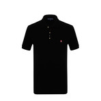 Chasen Short Sleeve Polo Shirt // Black (2XL)