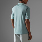 Vertical Block Stripe Polo Shirt // Teal + Green (2XL)