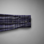 Ushuaia Non Brushed Check Shirt // Navy + Gray (XL)