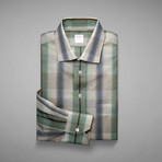 Provence Check Shirt // Pale Green + Blue (L)