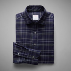 Ushuaia Non Brushed Check Shirt // Navy + Gray (L)