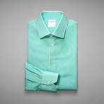 Provence Stripe Button Cuff Shirt // Pale Green + White (US: 15R)