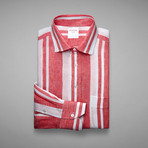 Hollywood Wide Stripe Shirt // Red + White (2XL)