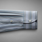 Wiltshire Double Stripe Shirt // Pale Blue + White (US: 15.5R)