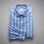 Vintage Downing Double Stripe Shirt // Blue + White (US: 13L)