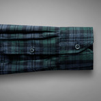 Flannel Check Shirt // Green + Blue (S)