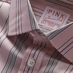 Piumino Fine Stripe Shirt // Pale Pink + Gray (US: 16R)