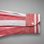 Hollywood Wide Stripe Shirt // Red + White (L)
