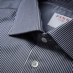 Travel Twill Micro Stripe Shirt // Navy + White (US: 13L)