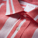 Hollywood Wide Stripe Shirt // Red + White (XL)