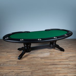 Prestige X Poker Table // Wood Pedestal Legs // Suited Speed (Black)