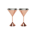 Plum Martini Glass // Set of 2