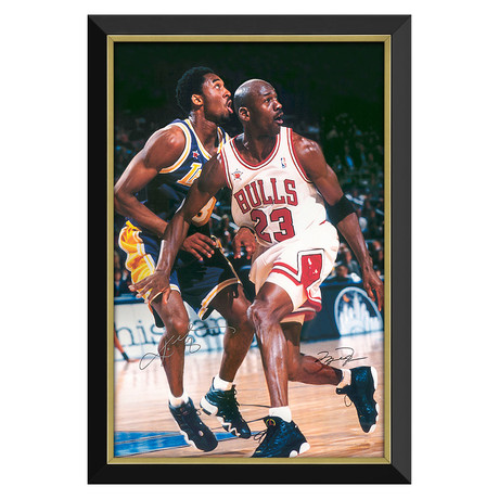"Legends" Jordan + Bryant // Framed Canvas Print // Facsimile Signatures