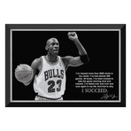 "Why I Succeed" Michael Jordan // Framed Canvas Print // Facsimile Signature