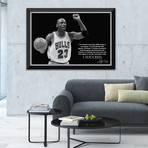 "Why I Succeed" Michael Jordan // Framed Canvas Print // Facsimile Signature