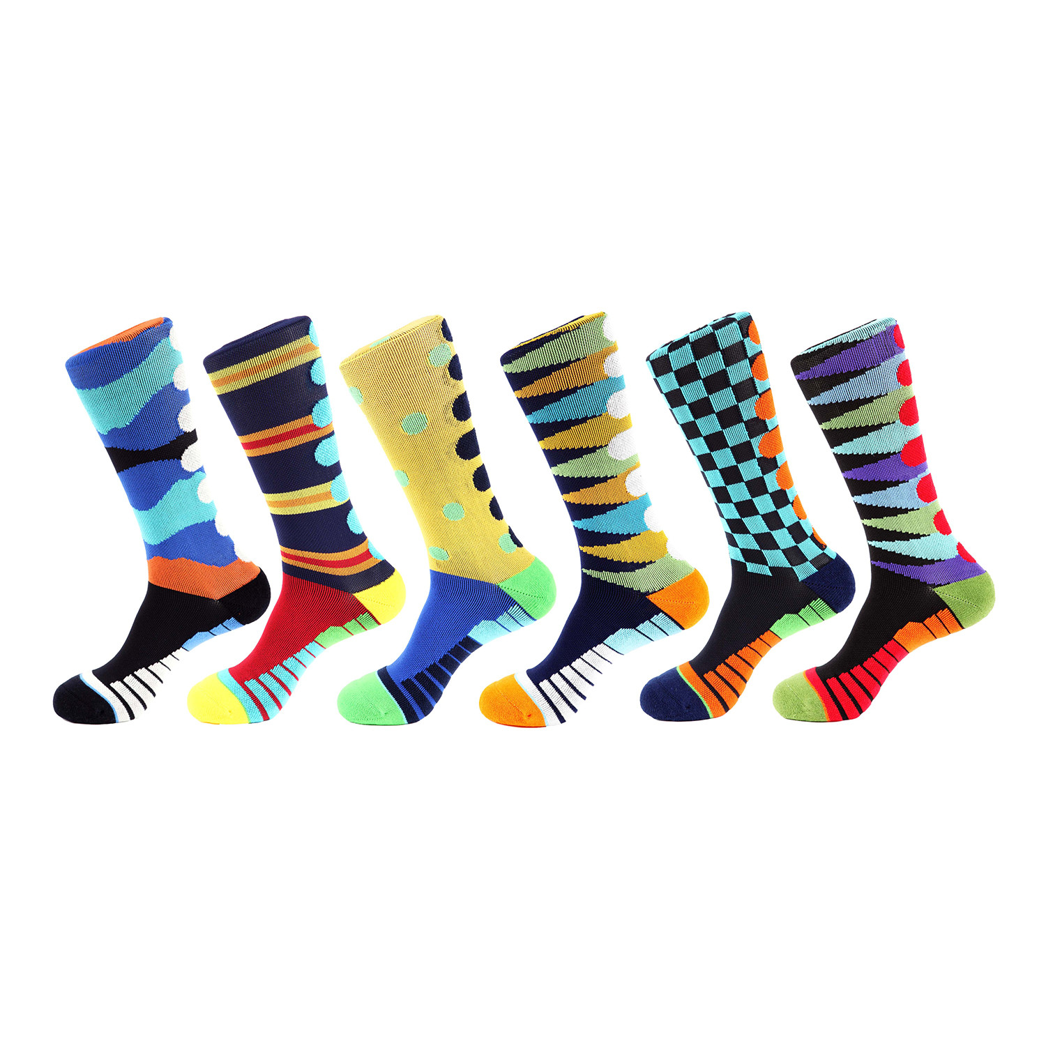 Stride Athletic Socks IV // Multicolor // Pack of 6 - Unsimply Stitched ...