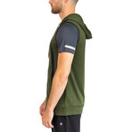 Day Run Sleeveless Hoodie // Rifle Green (L)