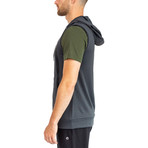 Day Run Sleeveless Hoodie // Gunmetal (2XL)