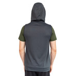 Day Run Sleeveless Hoodie // Gunmetal (2XL)