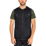 Day Run Sleeveless Hoodie // Black (L)