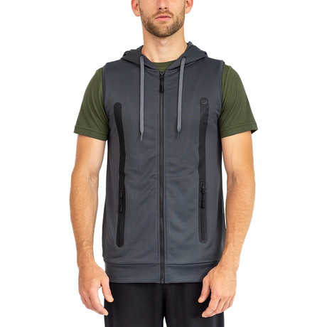 Day Run Sleeveless Hoodie // Gunmetal (S)