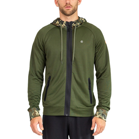 Marathon Zip Hoodie // Rifle Green (S)