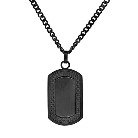 Dog Tag Necklace // Black