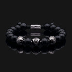 Premium Onyx Bracelet // Black Gold + Black (Medium)