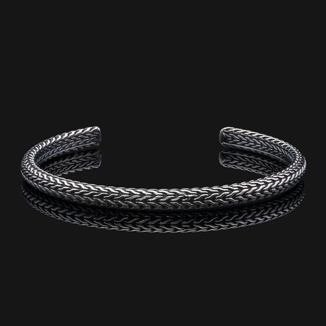 Snake Cuff Bracelet // Silver