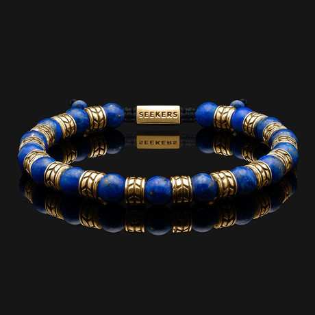 Royale Lapis Lazuli Bracelet // Gold + Blue (X-Small)