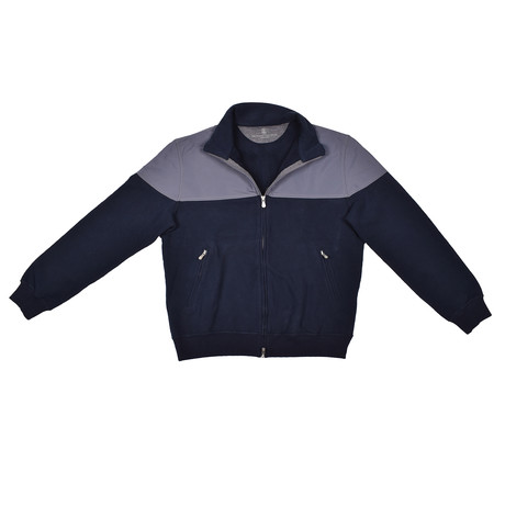 Zip-Up Jacket // Black + Gray (XS)