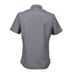 Brunello Cucinelli // Button-Up Shirt // Navy + Tan (M)