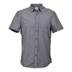 Brunello Cucinelli // Button-Up Shirt // Navy + Tan (M)