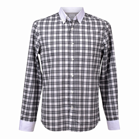 Brunello Cucinelli // Button-Up Shirt // Black + White (XS)