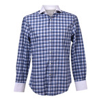 Brunello Cucinelli // Button-Up Shirt // Blue + White (XS)