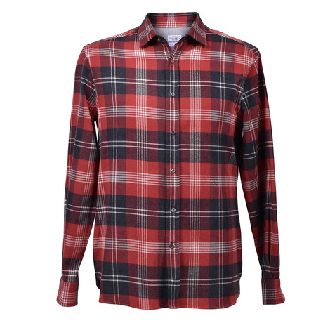 Brunello Cucinelli // Button-Up Shirt // Red + Black (XS)