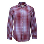 Brunello Cucinelli // Button-Up Shirt // Red + Blue (XS)