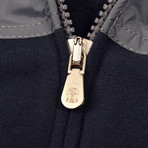 Zip-Up Jacket // Black + Gray (XS)