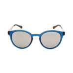 Unisex 0869 Sunglasses // Dark Blue + Matte Ruthenium