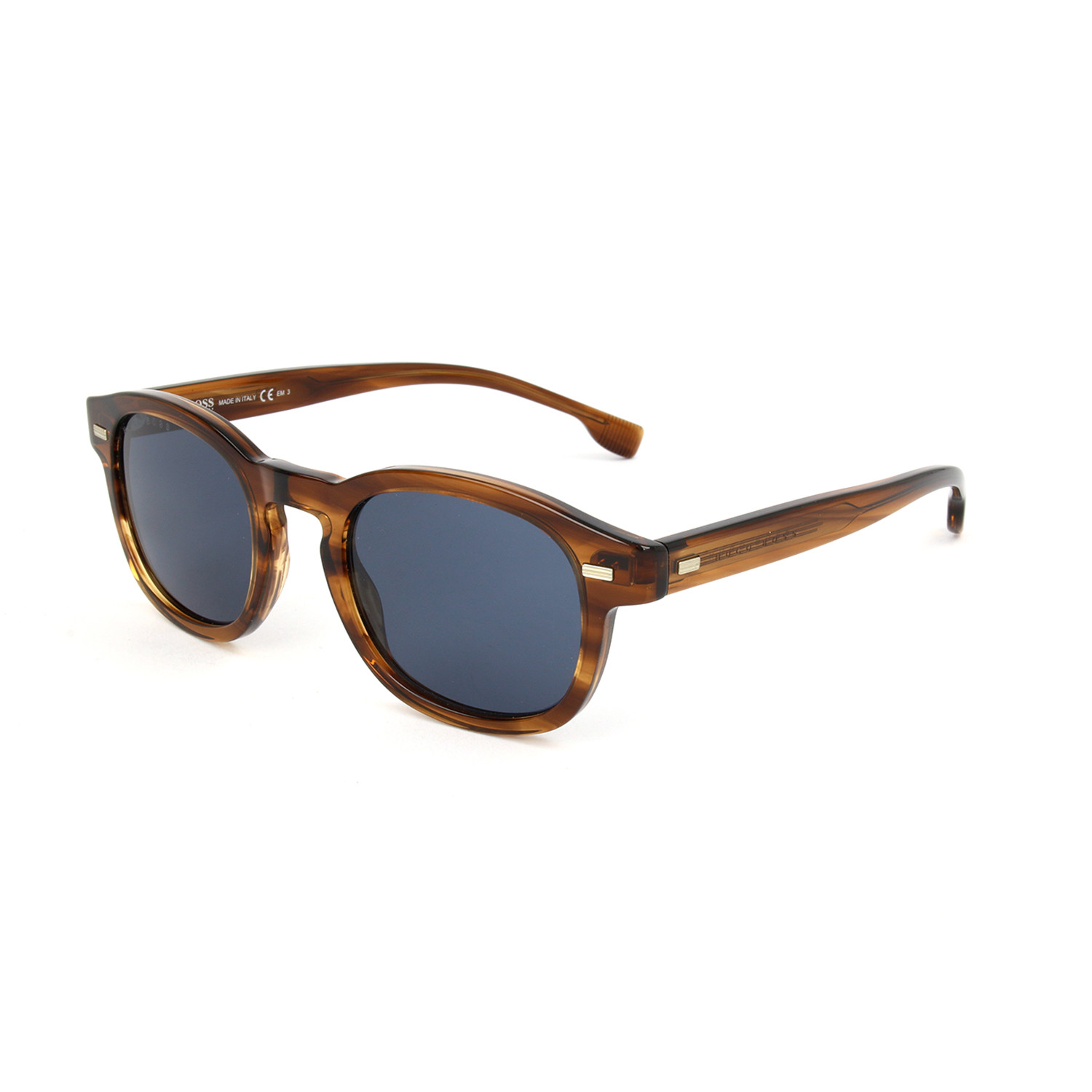 Men's 0999 Sunglasses // Striped Brown - Hugo Boss - Touch of Modern