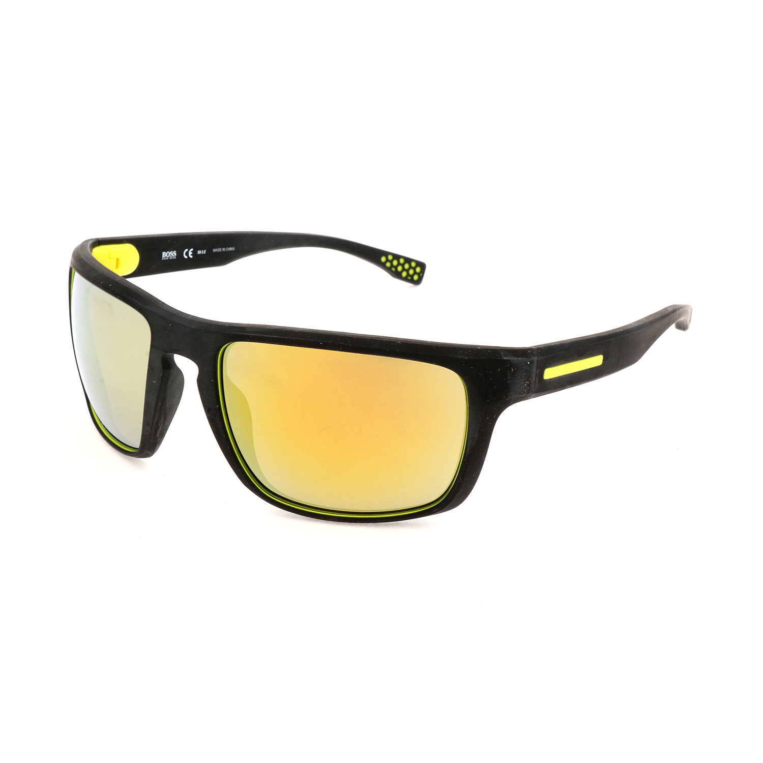 Men's 0800 Polarized Sunglasses // Black + Yellow - Hugo Boss - Touch ...