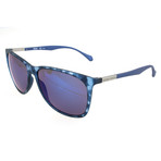 Hugo Boss // Men's 0823 Polarized Sunglasses // Blue Havana