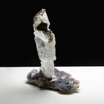 Natural Selenite Crystal + Amethyst Quartz Matrix